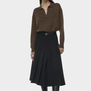 Aritzia Wilfred Clara Merino Wool Sweater Brown
